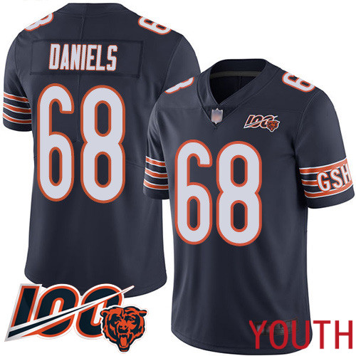 Chicago Bears Limited Navy Blue Youth James Daniels Home Jersey NFL Football #68 100th Season